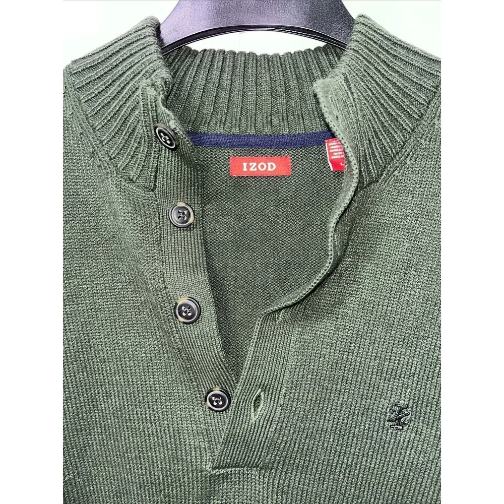 Izod Men's Sweater Green Size Large